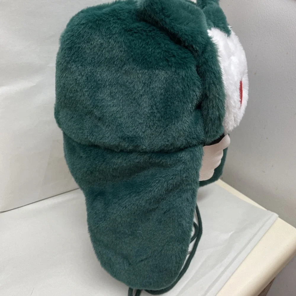 Y2K Japanese Cartoon Anime Snorlax Hat Blue Ushanka Hat Cute Warm Winter Hat